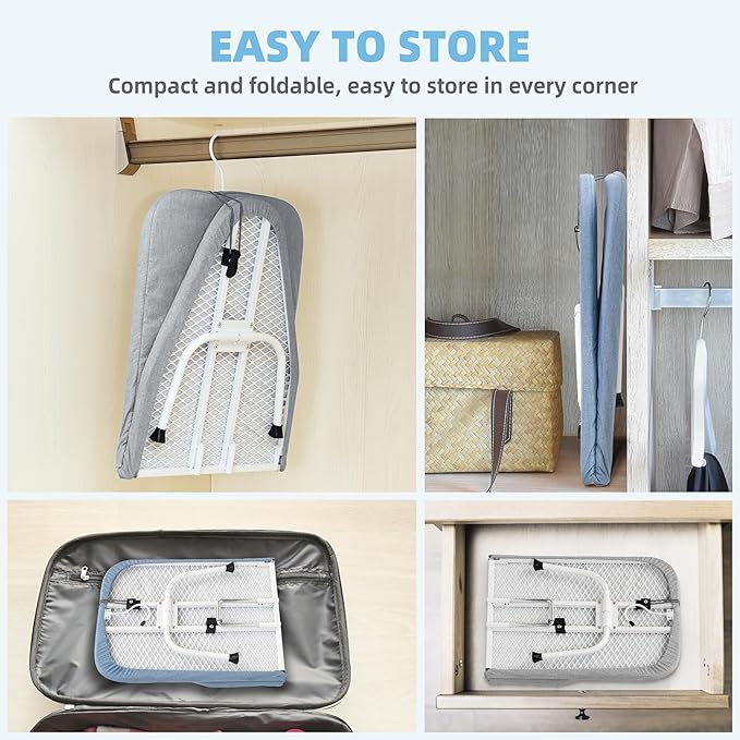 STORAGE MANIAC Tabletop Ironing Broad, All Iron Frame Mini Folding Ironing Broad