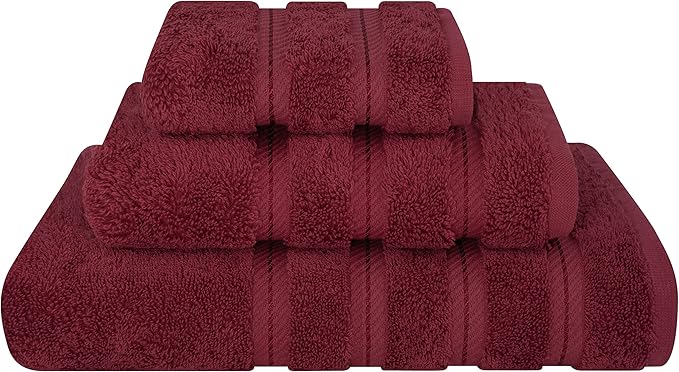 American Soft Linen Premium 3 Piece Towel Set, 1 Bath Towel 1 Hand Towel 1