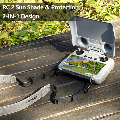 FPVtosky Mini 5/4 Pro RC 2 Sun Hood | Joystick Guard | Screen Protector - 3-in-1 RC-2 Remote Control Mount for DJI Mini5 / 4 Pro/Air 3, DJI Mini 5 Accessories, Drone Accessories