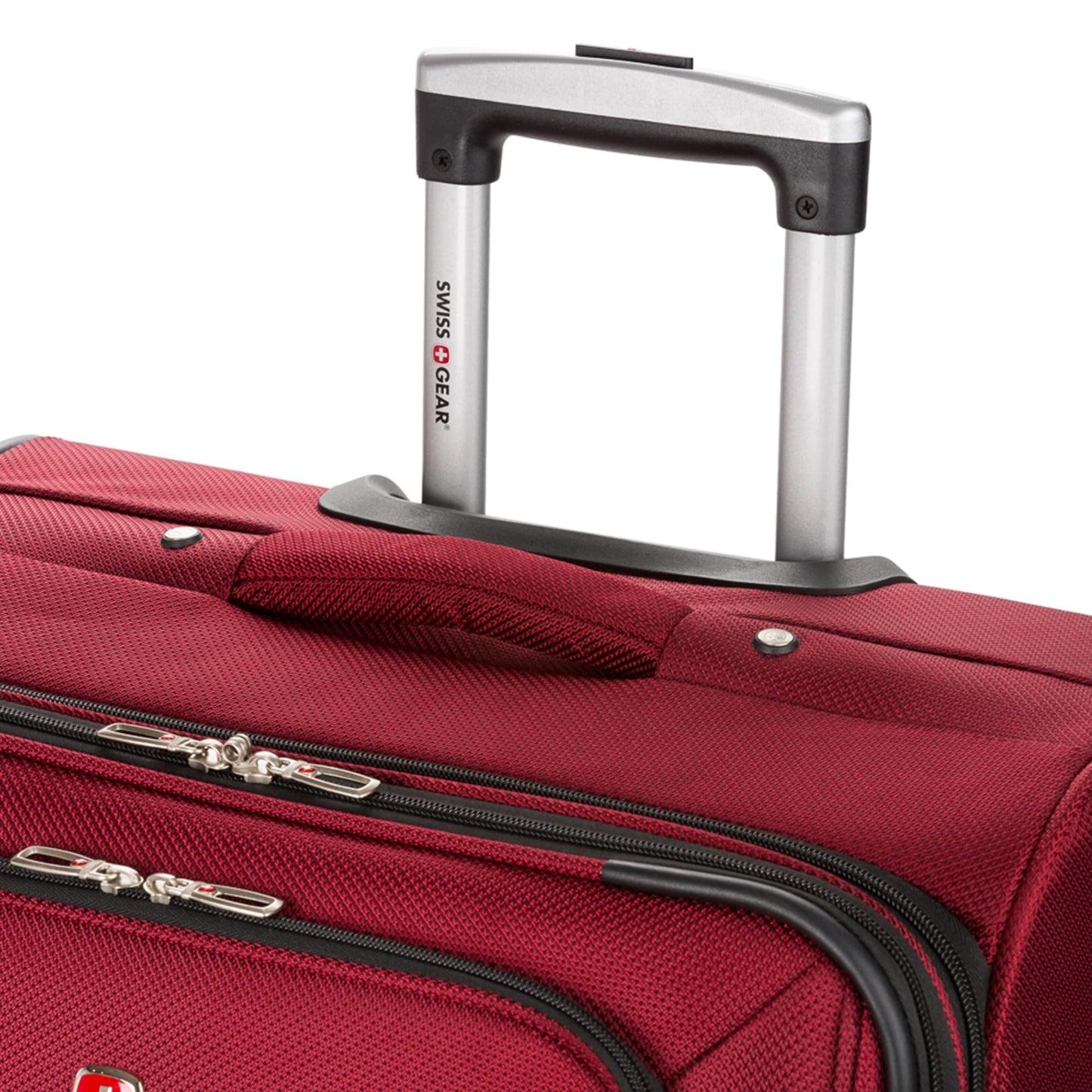 SWISSGEAR Sion Softside Expandable Spinner Luggage Durable Lightweight Travel Suitcase, Burgundy, Checked-Large