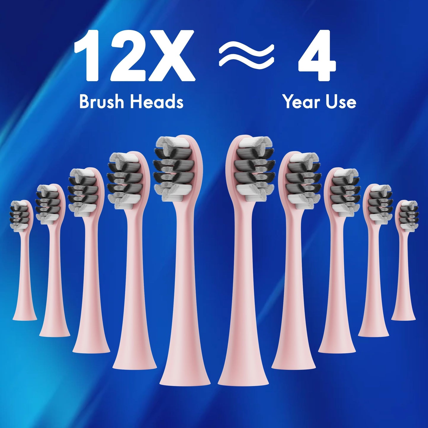 Adult Sonic Electric Toothbrush, USB Rechargeable Sonic Toothbrush, with 12 Brush Heads, 5 Modes, Equipped with Cleaning Brush, Brushing and Washing Two in one