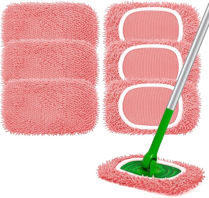Reusable Microfiber Mop Pads Compatible