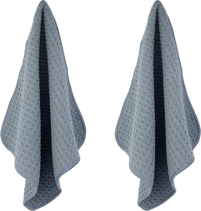 POLYTE Ultra Premium Microfiber Kitchen Dish Cloth Waffle Weave, 8 Pack