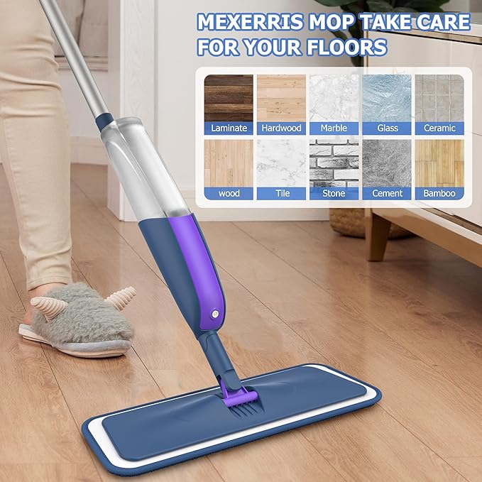 Spray Mops for Hardwood Floors Cleaning: MEXERRIS Wet Mop