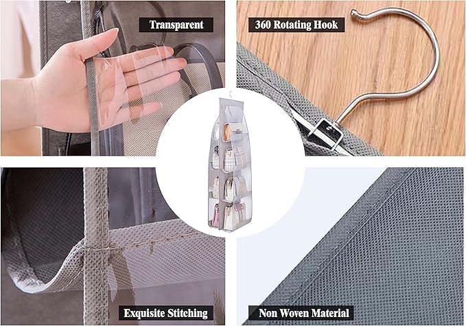 AARAINBOW 2 Packs Hanging Handbag Purse Organizer, Handbag Organizer