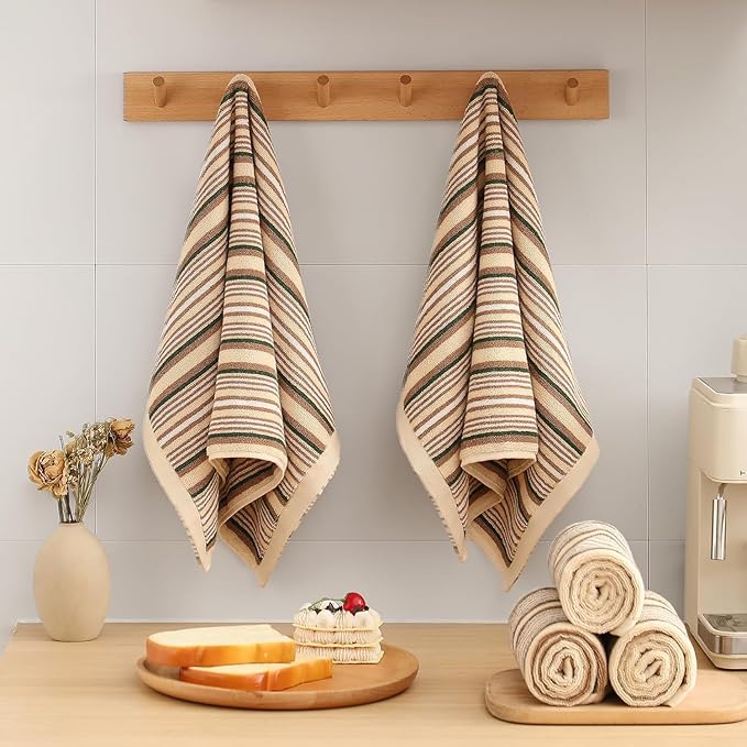 SALAS Kitchen Dish Towels for Drying Dishes, Large Cotton Kitchen Cloths Hand