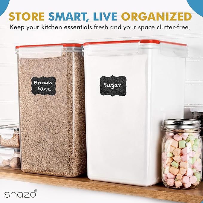Shazo 2 PC Extra Large Bulk Food Storage Containers