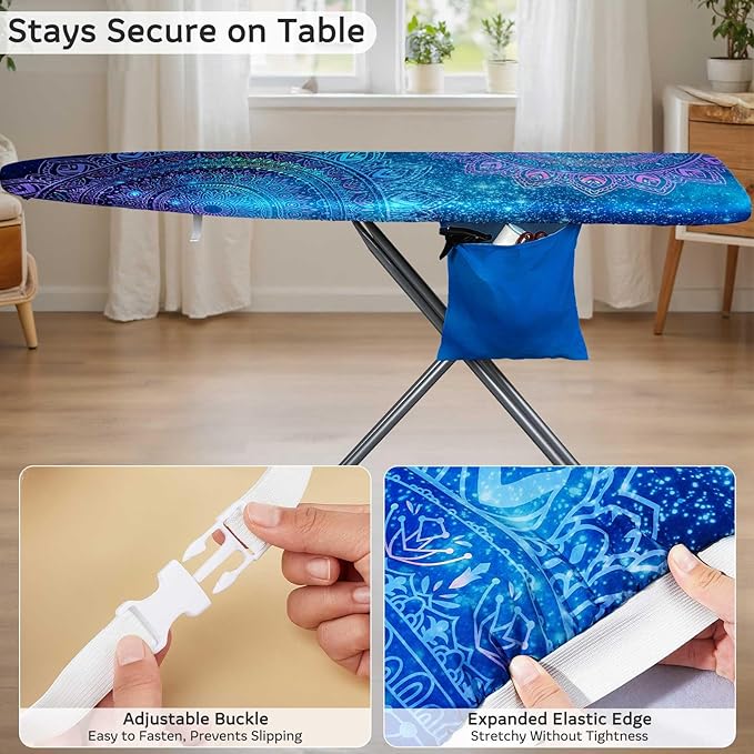 FIOBEE Ironing Board Cover and Pad Extra Thick Iron Board Pad