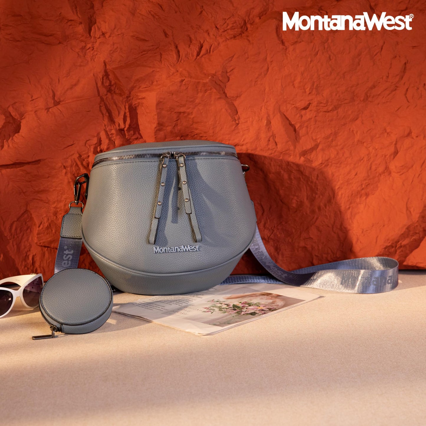 Montana West Large Crossbody Bags for Women Bum Bag Sling Purse with Adjustable Strap