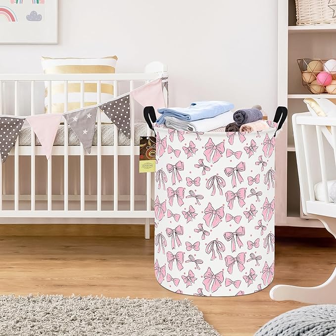 HUNRUNG Laundry Hamper, Large Canvas Fabric Lightweight Storage Basket Toy