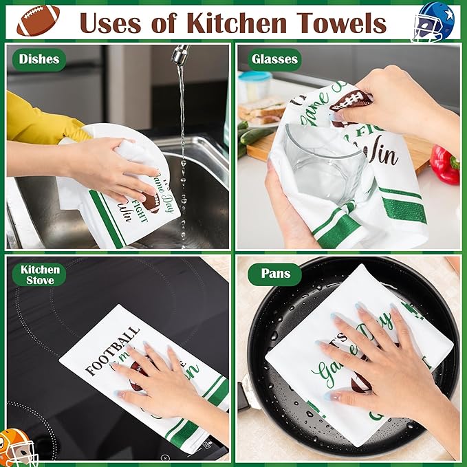 R HORSE Funny Football Kitchen Dish Towels