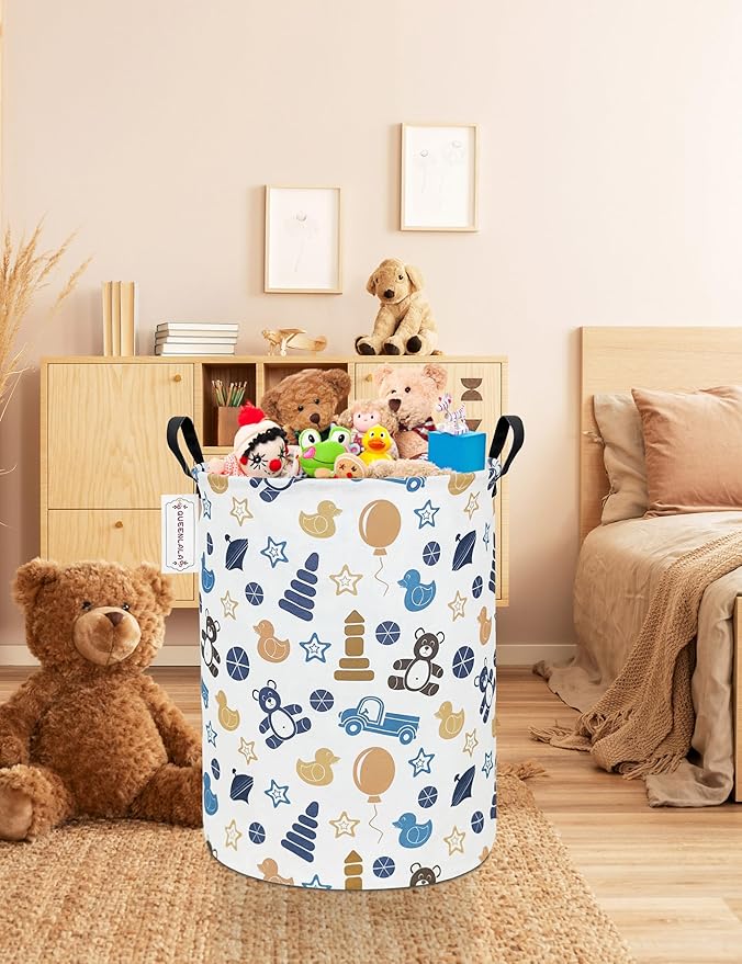 QUEENLALA Large Storage Basket, Laundry Hamper/Bathroom/Home Decor/Collapsible