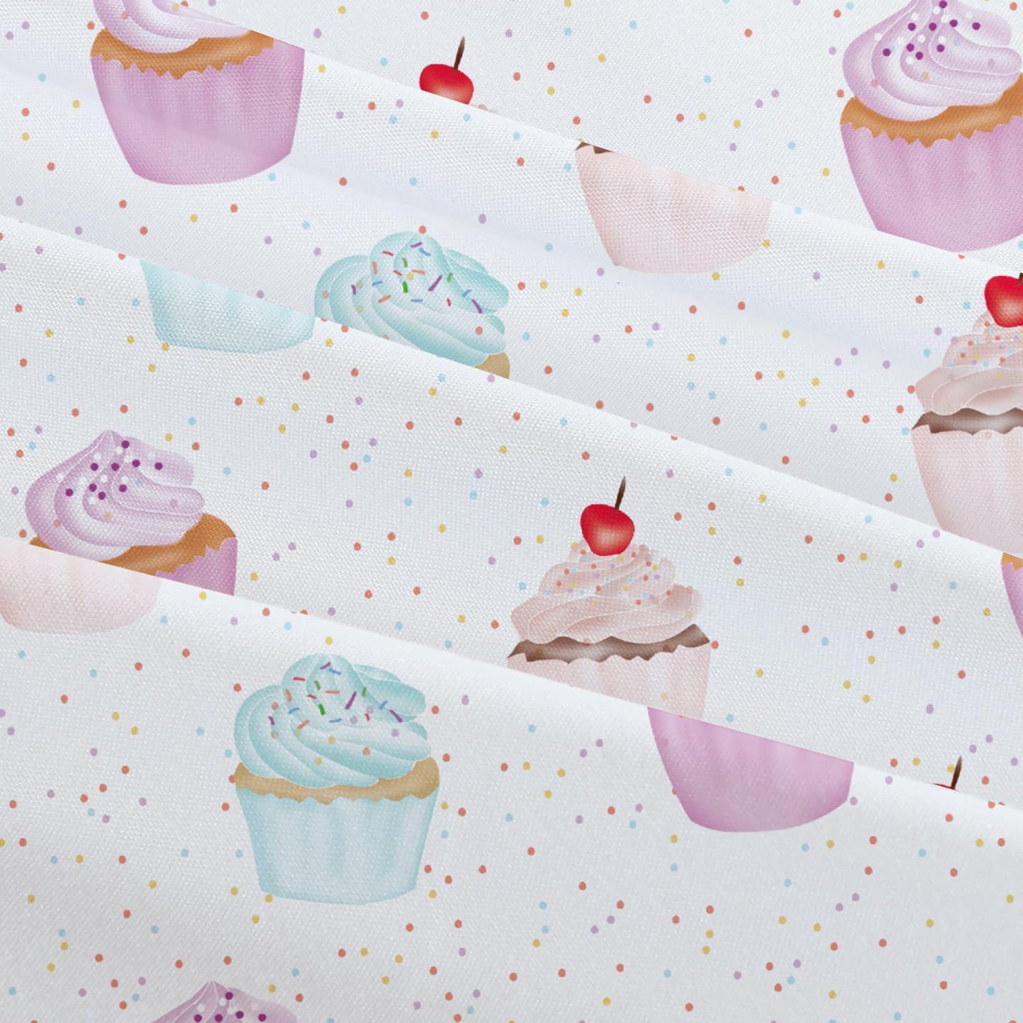 Softan Kids Bed Sheet Set, 4-Piece Full Size Sheets, Microfiber Fitted Sheet with 15 Inches Deep Pocket and Corner Straps, Breathable & Silky Soft Ice Cream Cake Pattern Sheet and Pillowcase Sets