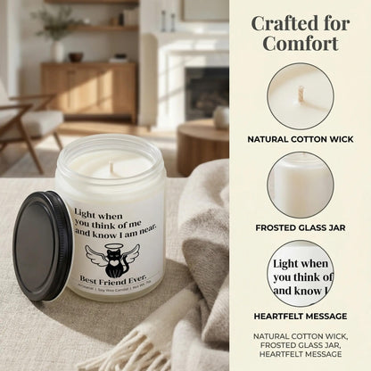 Cat Memorial Gifts for Loss of Cat, Cats Memorial Lavender Scented Candle, Loss of Cats Sympathy/Remembrance/Bereavement/Passing Away Gifts, Pet Sympathy Memory Gift