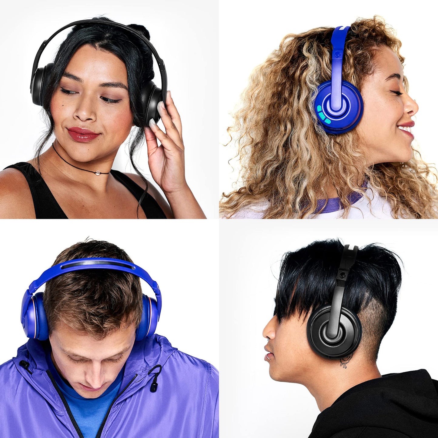Skullcandy Cassette Wireless On-Ear Headphones, Up to 22 Hours Battery, Foldable Lightweight Design, Backup 3.5mm AUX Cable Included, Microphone for iPhone Android - Black