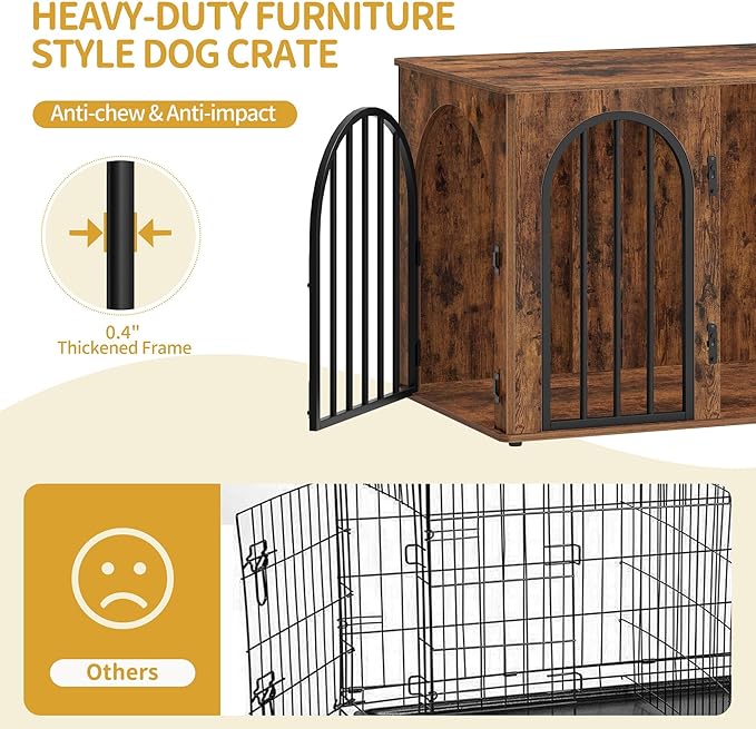 Hzuaneri 31.5'' Wooden Dog Crate Furniture, Indoor Dog Kennel Dogs Cage