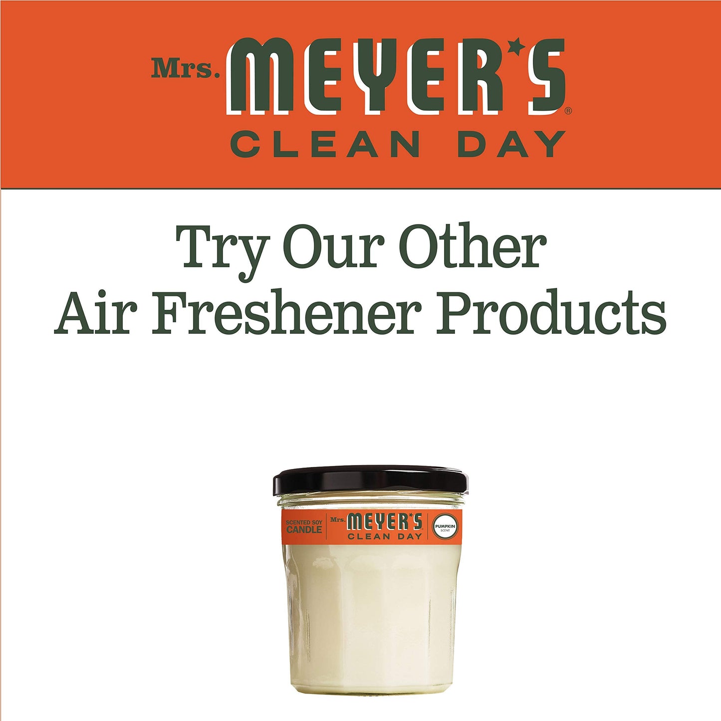 MRS. MEYER'S CLEAN DAY Soy Aromatherapy Candle, 25 Hour Burn Time, Made with Soy Wax and Essential Oils, Pumpkin, 4.9 oz