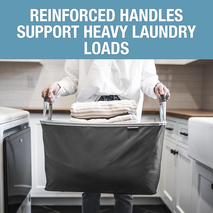 CleverMade Collapsible Laundry Basket 2 Pack – 60L Foldable Clothes Hamper