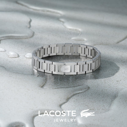 Lacoste Men's METROPOLE Collection Link Bracelet Embellished with petit piqué pattern
