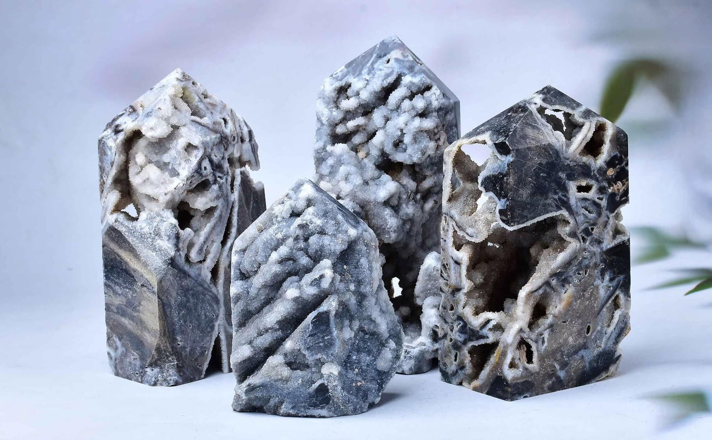 FZBHRO Sphalerite Geode Towers Crystal Point Obelisk Irregular Shape Healing Crystal Stone Wand Meditation Gift 0.6-0.8 Pound