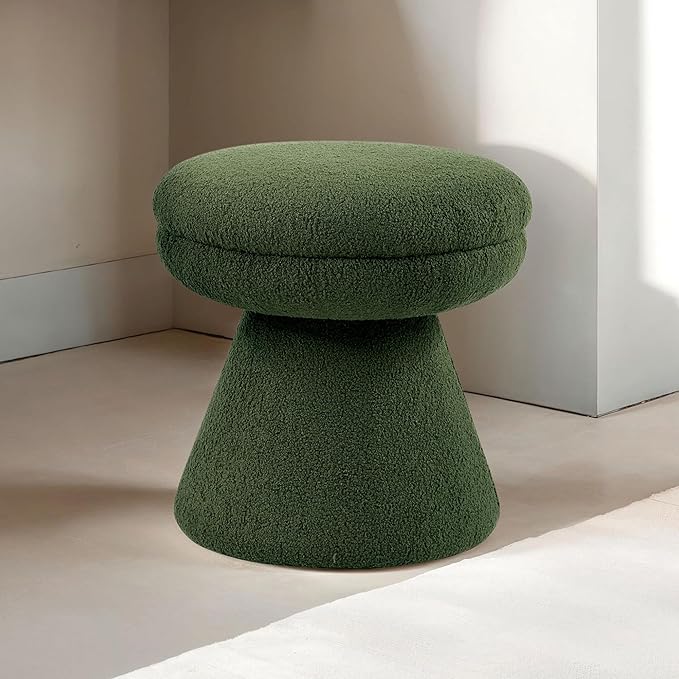 Furniture of America Rami Modern 18-inch Mushroom-Shape Upholstered Ottoman