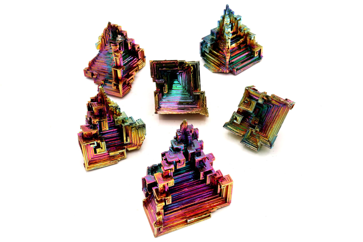 Rainbow Bismuth Crystal Stone Specimen for Collecting Decoration Wire Wrapping Wicca Reiki Energy Healing 99.99% USA Pure Mineral Element by Awesome Industries (200-300 Gram Weight)