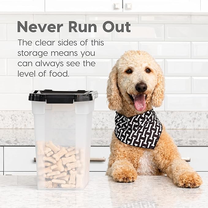 IRIS USA Airtight Dog Food Storage Container, WeatherPro,