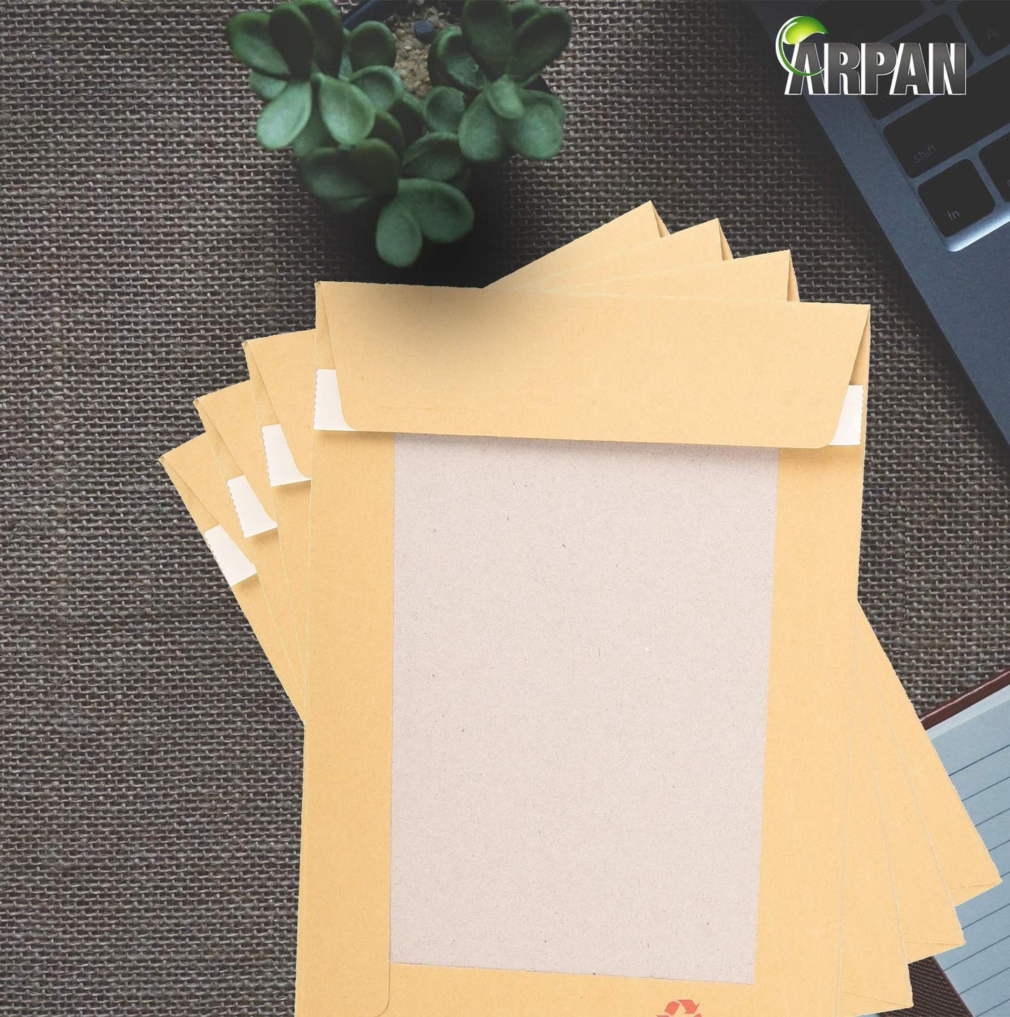 Arpan 229mm x 162mm A5 C5 Manilla Hard Board Backed Envelopes Do Not Bend (Pack of 50)