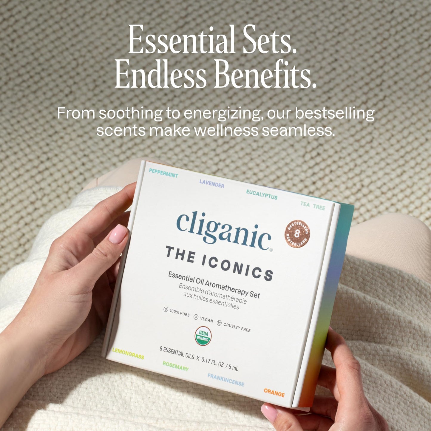 Cliganic Organic Aromatherapy Set (8 Pack)