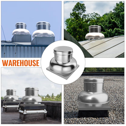 ExploreHorizon 1400CFM Upblast Roof Exhaust Fan,High-Speed Direct Drive, Upgraded Motor, 24.05" Fan Base for Restaurants, Factories, and Warehouses, Silent Operation & Weather-Resistant Design