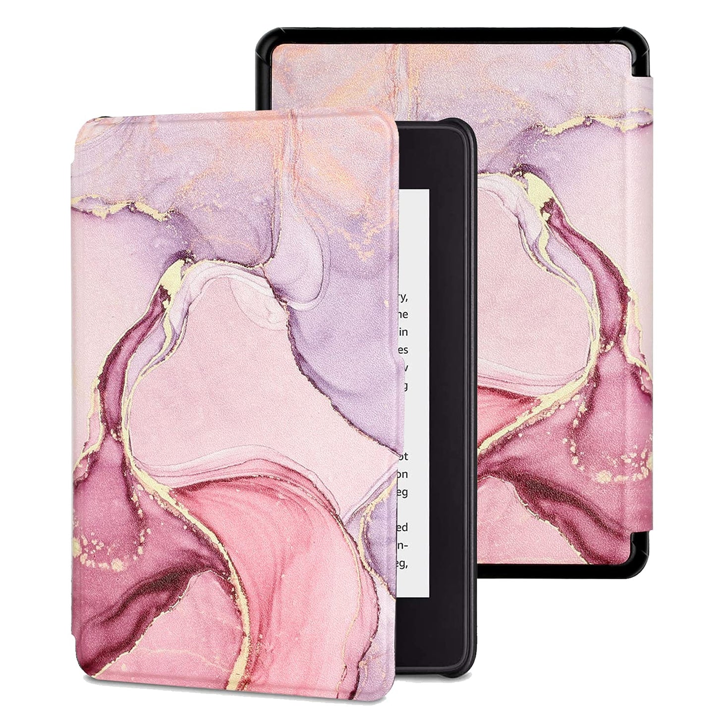 MOKASE Case Compatible with 6" Kindle Paperwhite 10th Generation 2018 Release (Model NO.: PQ94WIF), Ultra Thin Protective Case Cover with Smart Auto Wake/Sleep Function, Pink Marble
