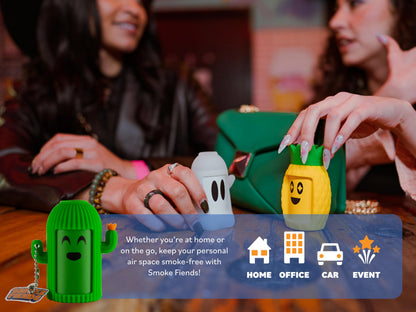 Smoke Fiends Portable & Eco-Friendly Personal Air Filter | Discreet HEPA & Carbon Filtration | Biodegradable & Up to 300+ Uses | Keychain Design for On-the-Go Freshness (Blaze)