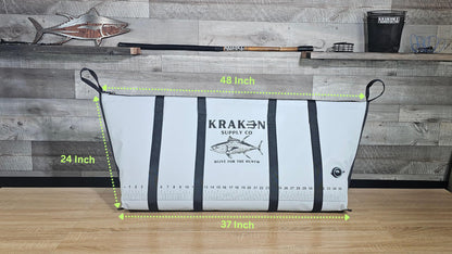 KRAKEN SUPPLY CO 48'' Fish Kill Bag Game Bag Leak Proof Insulated for Offshore Inshore Fishing Designed in USA (48X24)