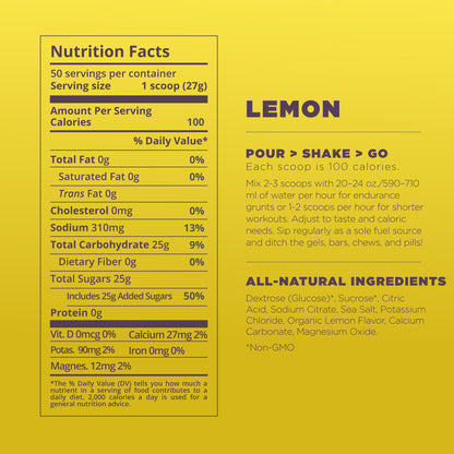 Tailwind Nutrition Endurance Fuel 50 Serving Lemon Flavour