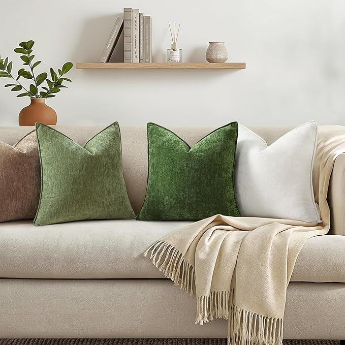 decorUhome Summer Couch Throw Pillow Covers 18x18 Set of 2, Decorative Soft