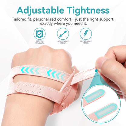 FORTEMOTUS CMC Thumb Brace, Upgrade Thumb Splint for CMC Joint Pain Relief and Support, Osteoarthritis, Tendonitis, Arthritis, CMC Joint Thumb Arthritis Brace: for Women Men (Pink, Right Hand, Large)