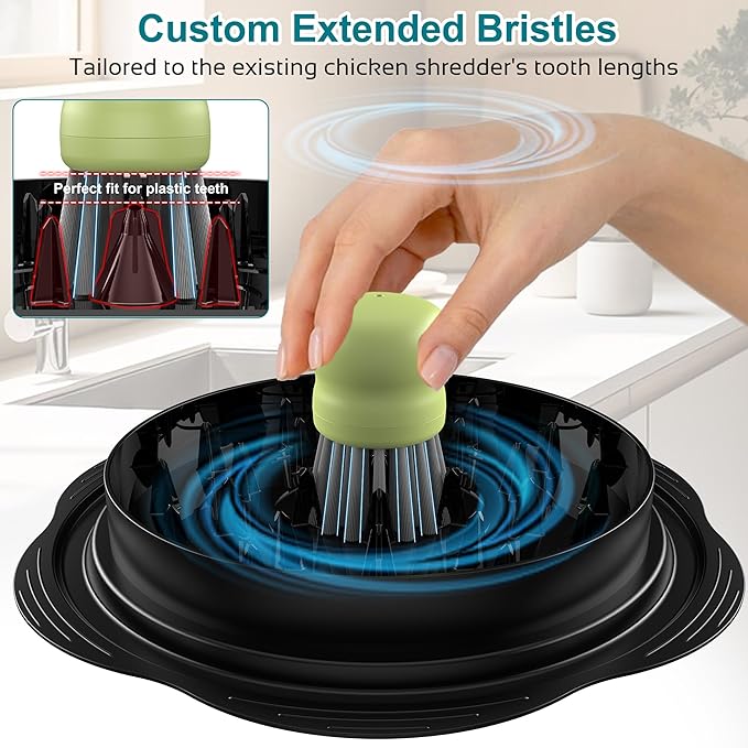 Mini Dish Brush for Cleaning Chicken Shredder, Palm Brush Dish Scrubber