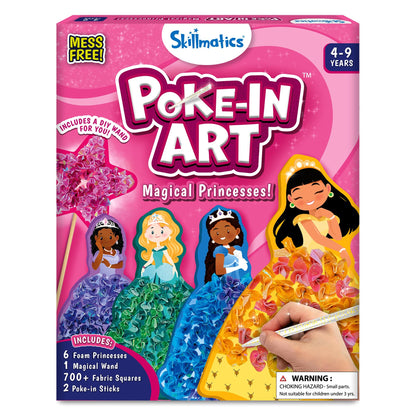 Skillmatics Poke-in Art - Magical Princesses, Mess-Free Fun for Kids, DIY Craft Kits, Creative Activity, Gifts for Girls & Boys Ages 4, 5, 6, 7, 8, 9