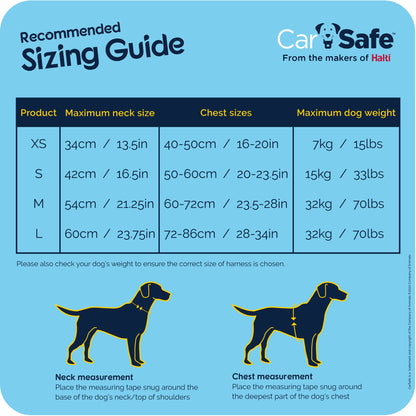 CarSafe Crash Tested Dog Safety Harness - from the makers of Halti. Crash Tested to 32Kg/70lbs, Safely Secure Dog in the Car, Comfortable and Padded Design, for Toy, Small, Medium and Large Dogs