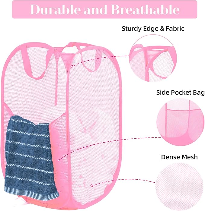 2 Pack Durable Collapsible Laundry Baskets
