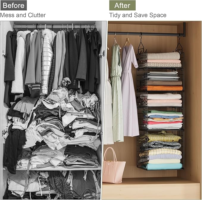 X-cosrack Hanging Closet Organizer and Storage