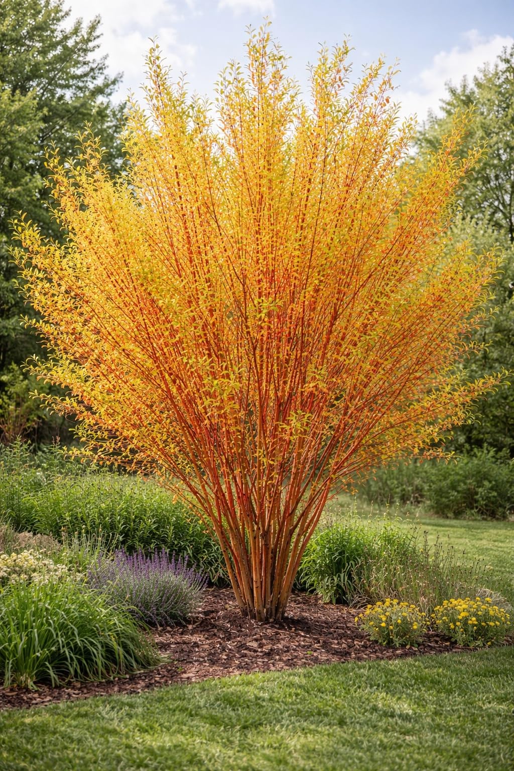 Flame Willow Tree Cuttings for Planting – Bright Red & Orange Stems – Fast Rooting Willow for Colorful Landscaping, Privacy & Winter Interest (10 Trees)
