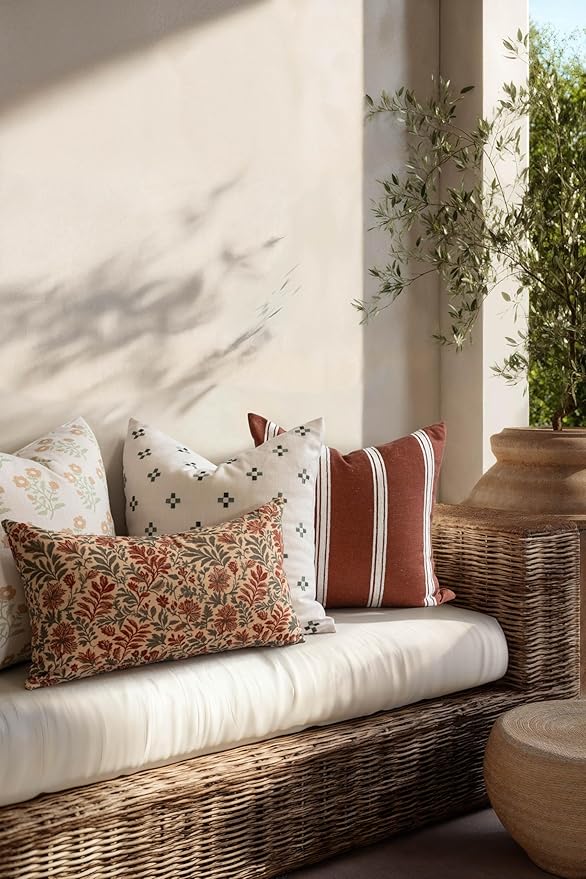 Crumbs Home Modern Farmhouse California Casual Indoor Outdoor Lumbar Pillow