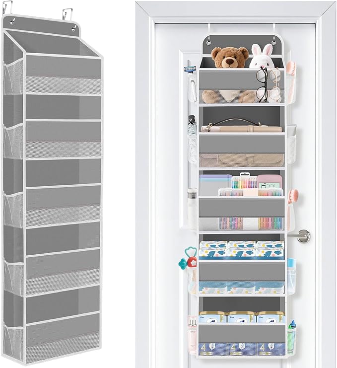 SpaceWhisper Over the Door Organizer, 5 Large Pocket Hanging Storage Organizer