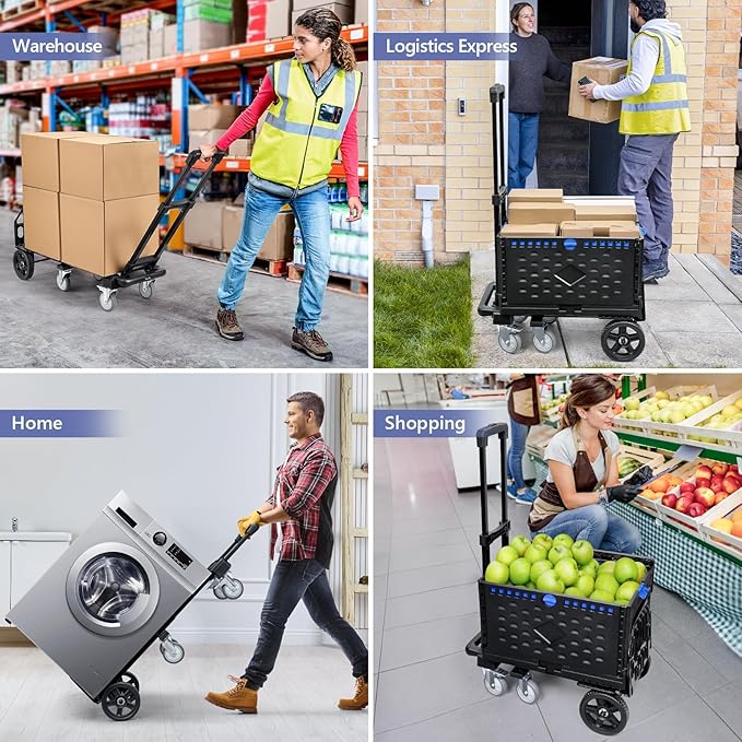 KEDSUM 4-in-1 Convertible Dolly Cart