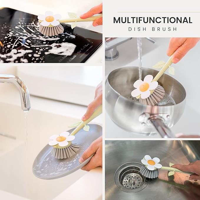 Vigar Florganic Daisy-Shaped Dish Brush