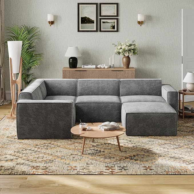 Novilla 109" Modular Sectional Sofa, No Assembly Cloud Sectional Couch