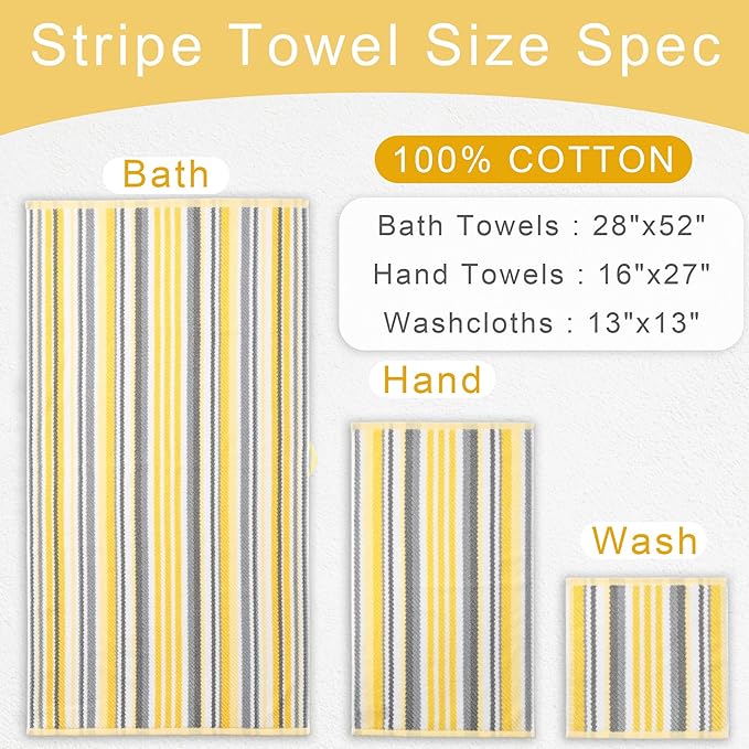 Quick Dry Bath Towels for Bathroom, 4 Pack 28"x52"