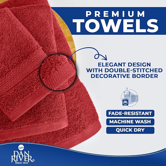 DAN RIVER 8 PC Luxury Bath Towels