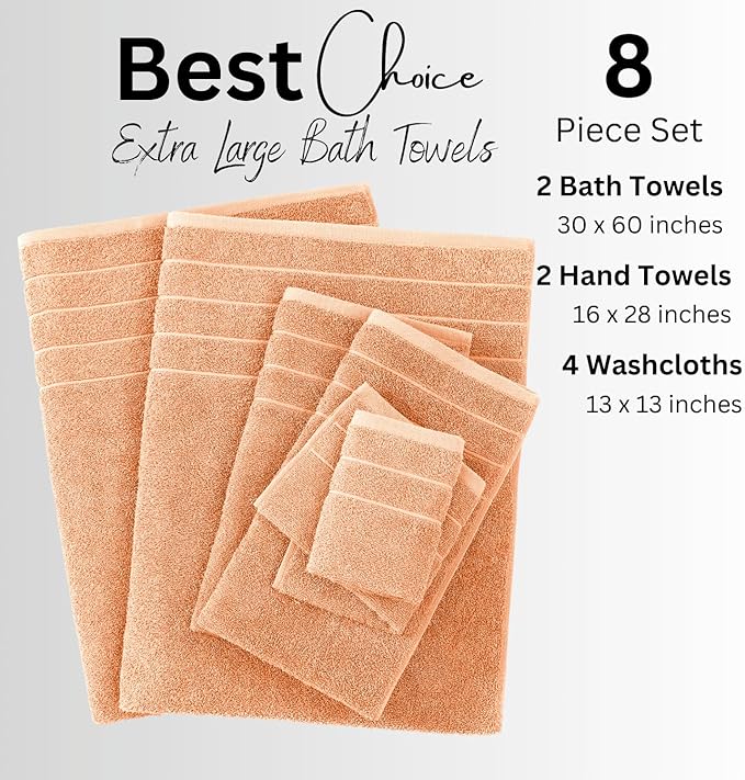 Casa Platino 100% Cotton Bathroom Towel Set